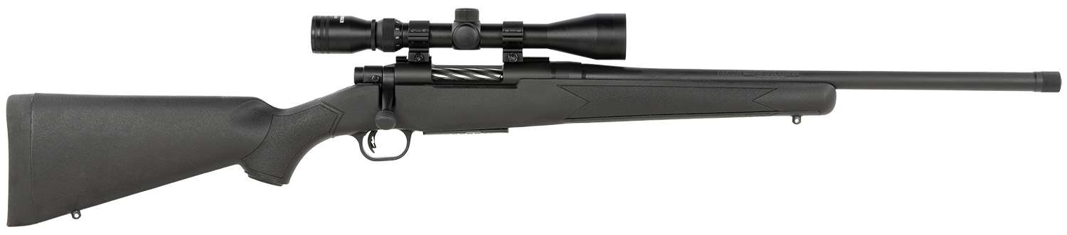MOSSBERG PATRIOT 400 LEGEND RIFLE 20" T.B. BLACK SYNTHETIC, 3-9X40 SCOPE 4RD