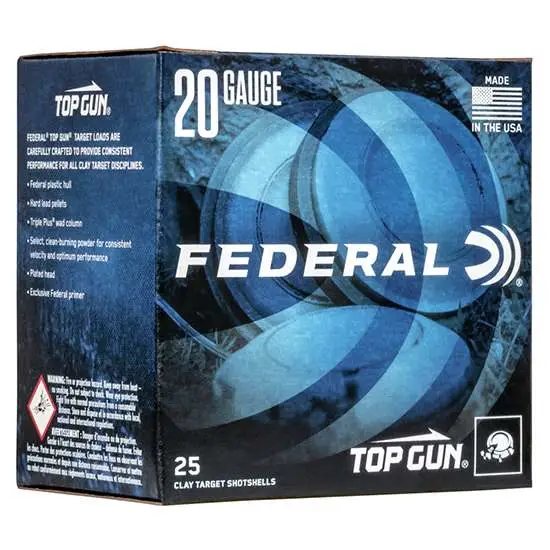 FEDERAL TOP GUN 20GA 2-3/4" 2-1/2DE 7/8OZ 8 25 RD/BX 10 BX/CS - Image 2