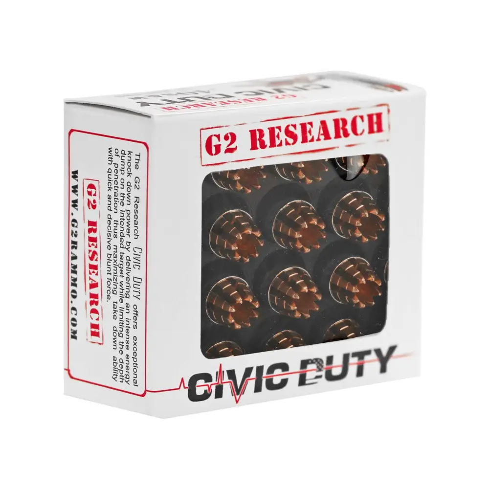 G2R CIVIC DUTY 40S&W 20RD BOX 25 BOXES PER CASE - Image 2