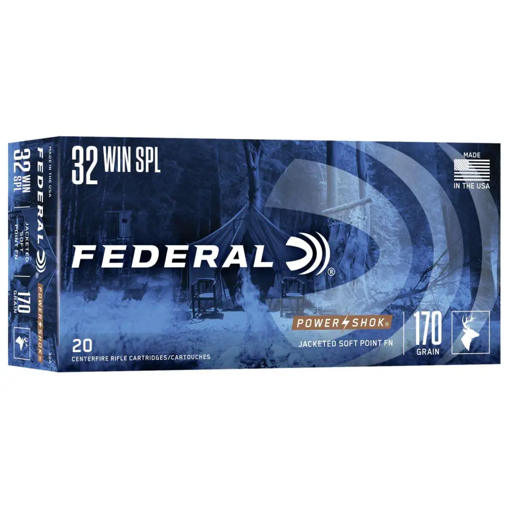 FEDERAL 32 WIN SPL 170GR POWER-SHOK SP FN 20 RD/BX 10 BX/CS