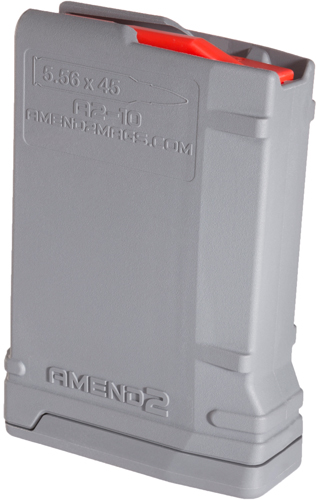 AMEND2 AR-15 MAGAZINE 5.56X45 - 10 RD POLYMER GRAY
