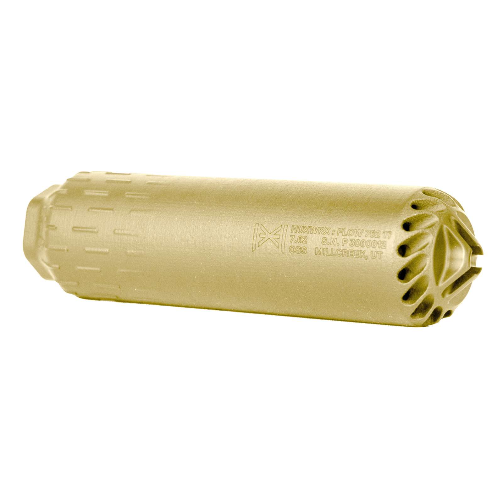 HUXWRX FLOW 762TI + MUZZLE BRAKE FDE 5/8-24 TPI SUPPRESSOR
