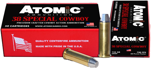 ATOMIC COWBOY 38 SPECIAL - 125GR LEAD-RNFP 50RD 10BX/CS