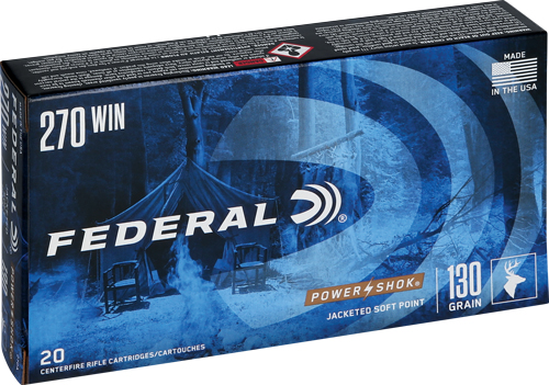 FEDERAL POWER-SHOK 270 WIN - 130GR SP 20RD 10BX/CS