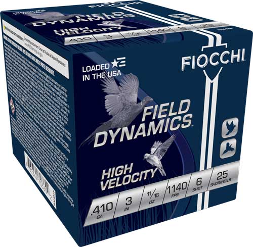 FIOCCHI HIGH VELOCITY 410 3" - 11/16OZ #6 25RD 10BX/CS