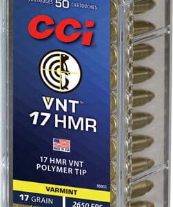 CCI VNT 17HMR 17GR VARMINT - TIPPED 2650FPS  50RD 40BX/CS