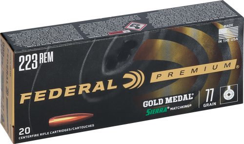 FEDERAL GOLD MEDAL 223 REM - 77GR MATCHKING 20RD 10BX/CS