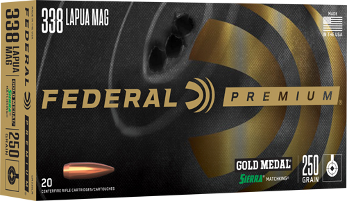 FEDERAL GOLD MEDAL 338 LAPUA - MAG 250GR MATCH 20RD 10BX/CS - Image 2