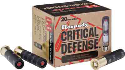 HORNADY CRITICAL DEFENSE 410 - 2.5" 1-SLUG/2-RB 20RD 10BX/CS