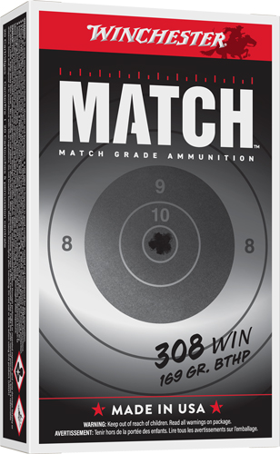 WINCHESTER MATCH ELITE 308 WIN - 169GR HPBT 20RD 10BX/CS