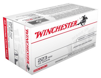 WINCHESTER USA 223 REM 45GR - JHP 40RD 10BX/CS