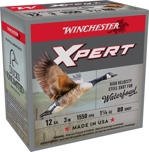 WINCHESTER XPERT STEEL 12GA 3" - 1-1/8OZ #BB 1550FPS 25RD 10B/C