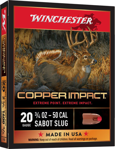 WINCHESTER COPPER IMPACT 20GA - 2.75" 3/4OZ SABOT 5RD 20BX/CS - Image 2