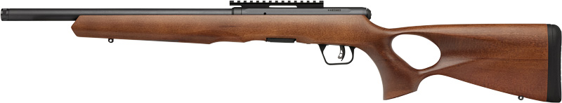 SAVAGE B22 TIMBER THUMBHOLE - 22LR 18" 10RD BLUED/WOOD - Image 2