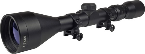TRUGLO SCOPE BUCKLINE 3-9X50MM - BDC BLACK W/WEAVER RINGS