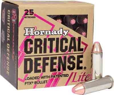 HORNADY CRITICAL DEFENSE LITE - 38 SPECIAL 90GR FTX 25RD 10B/C