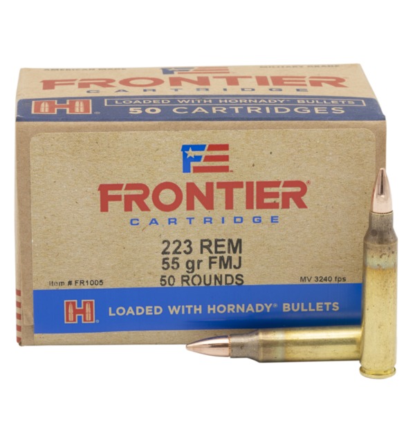 FRONTIER® 223 REM 55 GR FMJ (50 - ORIENTED) 50RD/BX 10BX/CS