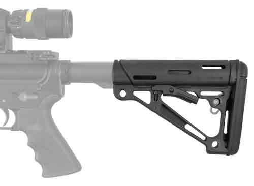 HOGUE AR-15 COLLAPSIBLE STOCK - BLACK RUBBER MIL-SPEC - Image 3