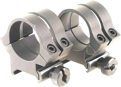 WEAVER RINGS DETACHABLE QUAD- - LOCK 1" HIGH SILVER .332"