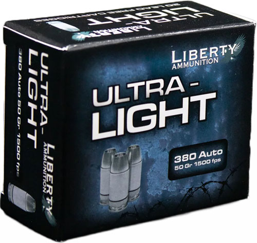 LIBERTY ULTRA LIGHT 380 ACP - 50GR COPPER HP 20RD 10BX/CS