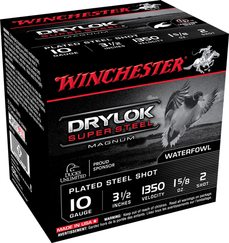 WINCHESTER DRYLOK 10GA 3.5" - 1-5/8OZ #2 1350FPS 25RD 10BX/C