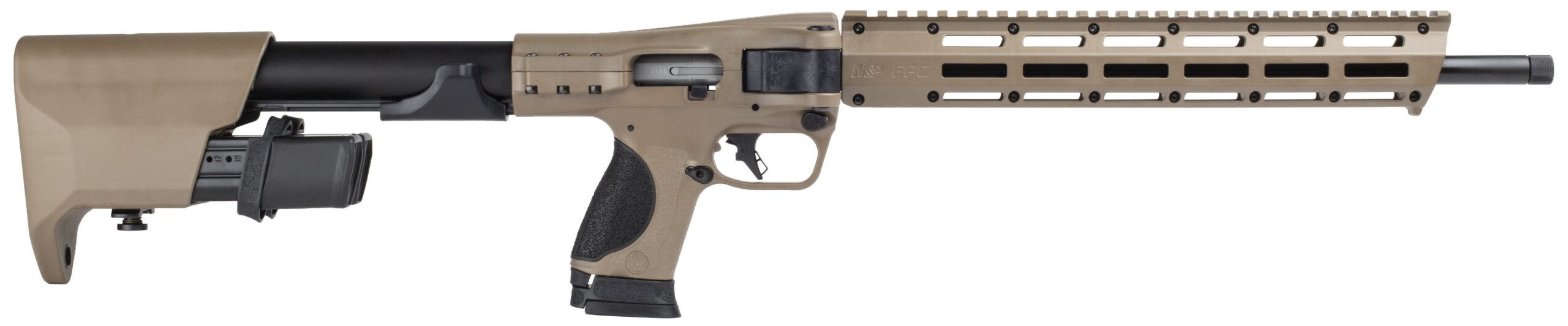 SMITH & WESSON M&P FPC FDE 16.25" THRD MLOK O.R. 1-17RD & 2-23RD MAGS CARRY BAG INCLUDED