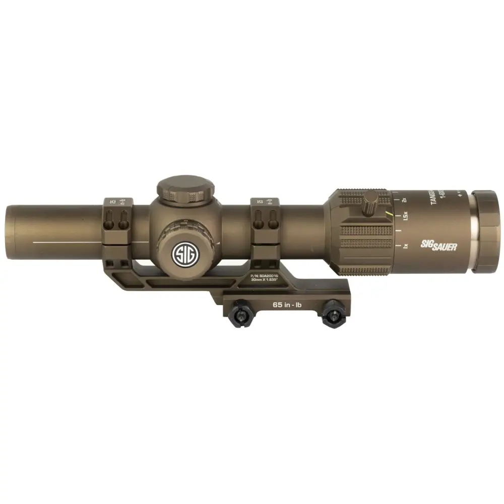 SIG SAUER TANGO MSR 1-6X24 SCOPE 30MM SFP ILLUMINATED MSR BDC8 RETICLE, 0.5MOA COYOTE W/ MOUNT - Image 2
