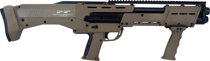 DP-12 12 GA DOUBLE BARREL PUMP - SHOTGUN 16 RDS FLAT DARK EARTH