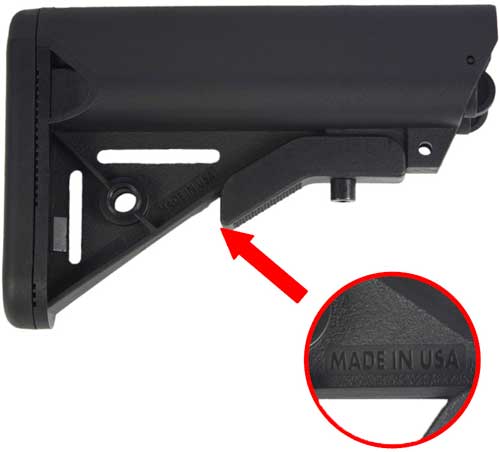 J&E 3RD GEN ARMORY SOPMOD - AR15 BUTTSTOCK BLACK