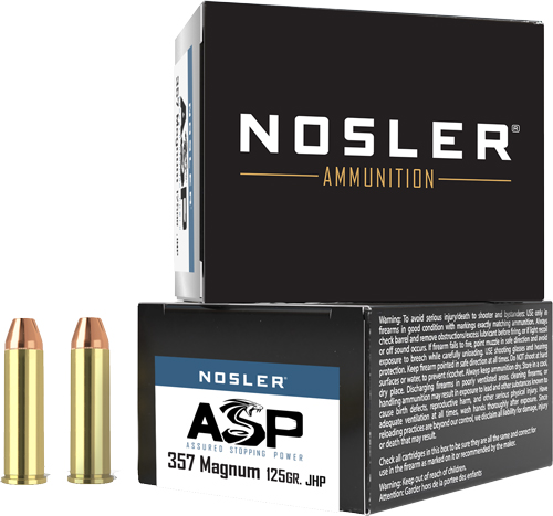 NOSLER 357 MAG 125GR ASP JHP - 20RD 10BX/CS